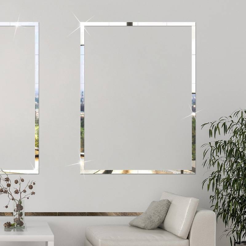 10pcs Rectangle Mirror Wall Sticker, Mirror Wall Decals, Acrylic Mirror  Wall Stickers, DIY Removable Mirror Surface Wall Art Decor For Bedroom  Living